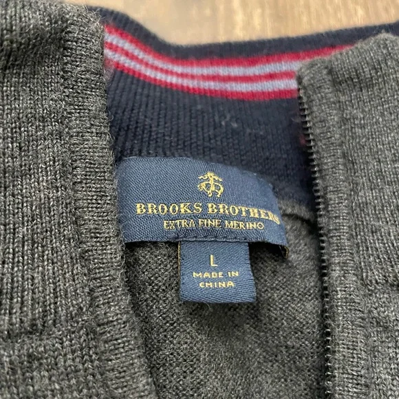 Brooks Brother’s Extra Fine Merino 1/4 Zip - Picture 3 of 4